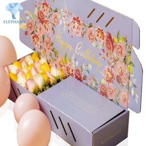 Custom Design Color Printed Best Price Folding Corrugated Packaging <b>Boxes</b> for Roses - Product Image 2