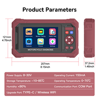 Herramienta de Diagnóstico para Motocicletas JDIAG M208 Pro, Calibración ODO, Reasignación de ECU, Sistema Completo, Prueba de Batería ABS para Yamaha Honda