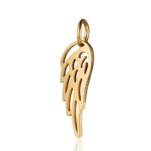 Silver/Gold/Rose Gold Fashion Hot Sale Stainless Steel <strong>Angel</strong> Wing <strong>Charm</strong> Wholesale for Necklace Bracelet Earrings Making - Product Image 2
