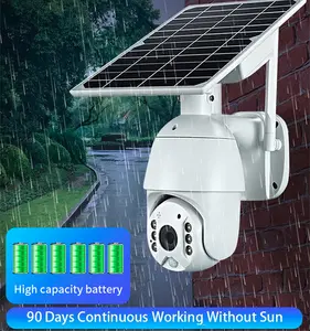 Cámara Solar con visión nocturna giratoria, módulo panorámico de seguridad, Tuya, Ubox, 4G, 2MP, 4MP, 2K, WIFI, PTZ, con tarjeta Sim