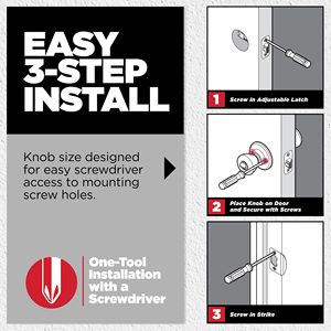 Kunci Pintu Masuk dengan Gagang Berkunci Aman, untuk Pintu Depan, Kamar Tidur, Satin Nikel, Anti Maling, Kunci Pintar, Hotel, Apartemen - Product Image 4