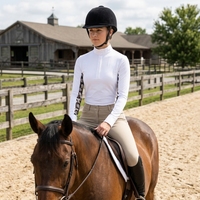 Chemise d'équitation de haute qualité pour femme, personnalisable, nouvelle mode, t-shirts à manches longues, hauts d'équitation