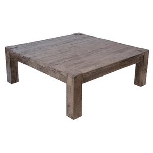 Mesa de Centro de Madera de Pino Reciclada, Estilo Transicional, Acabado Natural Antiguo - Product Image 2