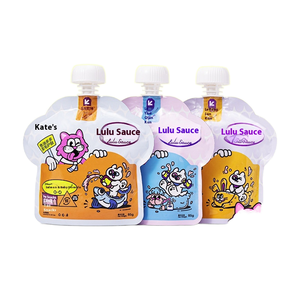Kate's <span class=keywords><strong>Gulu</strong></span> Comida húmeda para gatos Productos Premium para mascotas Paquete de bocadillos de plástico para gatitos Puré de leche de pollo y cabra - Product Image 6