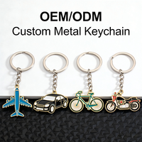 Porte-clés promotionnel personnalisé avec logo, modèle d'avion en métal émaillé, souvenir, mini porte-clés mousqueton 2D en alliage de zinc