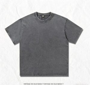 T-shirt da uomo oversize estiva, vestibilità ampia, effetto vintage, lavata, a maniche corte, streetwear casual - Product Image 4