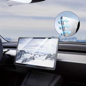 ฟิล์มกันรอยกระจกนิรภัยเกรด 9H AAA สำหรับหน้าจอตรงกลาง Tesla Model 3/Y - ใสคมชัด ป้องกันแสงสะท้อน ป้องกันรอยนิ้วมือ - Product Image 3
