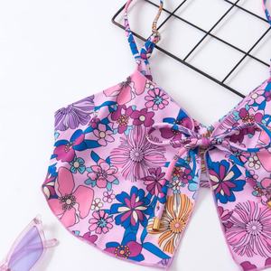 Precio de Fábrica al por Mayor: Conjunto de Bikini de 2 Piezas para Mujer, de Secado Rápido, Spandex/Poliéster, con Sujetador Push-Up de Un Hombro y Tanga en V - Product Image 2