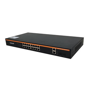 TiNCAM <strong>16</strong>*Poe+2*Uplink+2*SFP Gigabit <strong>Port</strong> 200W/300W Unmanaged Fiber to <strong>Ethernet</strong> Converter Built-in Power DC48V Poe <strong>Switch</strong> - Product Image 3