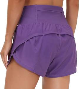 Pantaloncini da Corsa da Donna 2024 con Tasche con Cerniera a Vita Alta per Yoga ad Asciugatura Rapida OEM - Product Image 5
