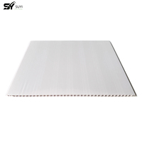 Revêtement mural en PVC blanc mat, imperméable, écologique, moderne, en gros, panneau décoratif pour plafond, villa, salle de bain