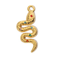 Pendentif en acier titane en forme de serpent/delfin/tortue/coquillage, style marin, avec pierre naturelle incrustée, marque YINONG, pour femme