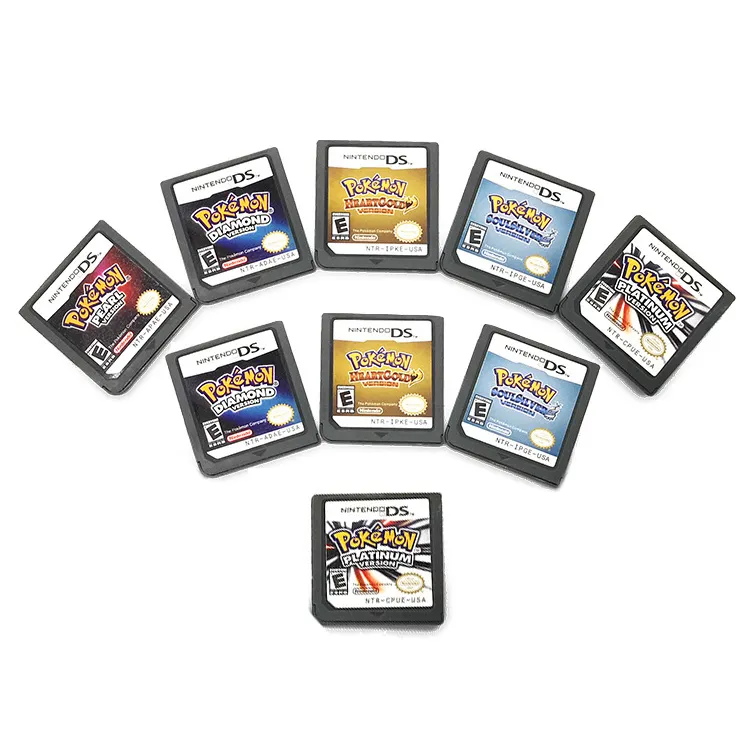 Travelcool 게임 카드 HeartGold SoulSilver 레트로 비디오 게임 카드 닌텐도 NDS 3DS 용 마리오 게임 용 플라스틱