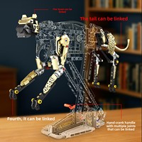 K96238 Ensemble de blocs de construction en plastique ABS de plus de 700 pièces, modèle animal guépard - Jouet éducatif pour les 7-14 ans, unisexe, idéal pour les fêtes