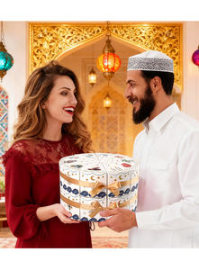 กล่องของขวัญสีขาวรูปเค้กสามเหลี่ยม ภาชนะใส่ขนมแบบใช้แล้วทิ้งสำหรับชีสเค้ก พาย อุปกรณ์จัดงานเลี้ยง ร้านเบเกอรี่ คาเฟ่ - Product Image 3