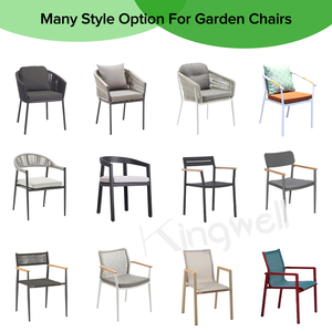 Sedia da Esterno in Alluminio con Design di Tendenza e Corda, Impermeabile e Confortevole, di Alta Qualità per Giardino, Piscina, Balcone e Ristorante - Product Image 6