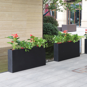 Maceta Cuadrada de Aluminio con Recubrimiento en Polvo, Suministro de Fábrica, Orificio de Drenaje Duradero, Uso Interior/Exterior, Diseño Personalizable, Hogar y Jardín - Product Image 4