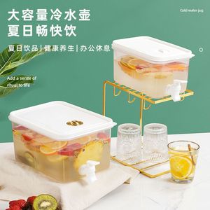 Jarra de agua fría de gran capacidad, rectangular, con grifo, para uso en el hogar, la oficina o fiestas. - Product Image 1