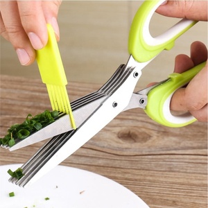 Kéo Cắt Nhiều Giấy Bằng Thép Không Gỉ Kéo Cắt <span class=keywords><strong>5</strong></span> Lớp Kéo Cắt Thảo Mộc Kéo Nhà Bếp - Product Image 5