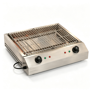 Grill électrique de table commercial haute puissance 5,6 kW, barbecue sans fumée avec fonction de grillage flexible - Product Image 1
