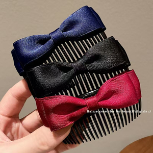 Peineta de Pelo con Lazo de Estilo Sencillo y Lujo Ligero, Diseño de Nicho Elegante y Moderno para Mujer, Venta al por Mayor de Joyería - Product Image 1