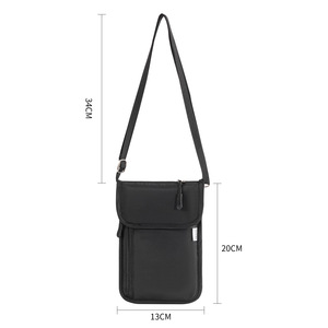 Taşınabilir Çapraz Askılı Çok Katmanlı Pasaportluk Belge Çantası Su Geçirmez Koruyucu Kılıf Seyahat Saklama Çantası - Product Image 6