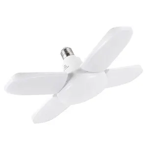 AC 85-265V Super Bright Ceiling Adjustable Four Leaf Deformable E27 Fan Blade Energy Saving Ceiling Fan Led Bulb Lighting