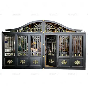 Швейцарские королевские дизайны, металлические кованые железные ворота, Новейшие Промышленные качели, автоматический главный вход, алюминиевые ворота