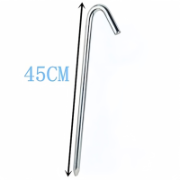 56679B #45cm piquets de chapiteau en acier haute résistance piquets de tente et maillets pour le camping et les activités de plein air