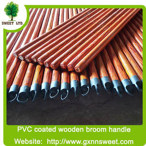 Manche de <span class=keywords><strong>balai</strong></span> en bois recouvert de PVC, 120 cm, pour usage domestique, fabrication chinoise, vente en gros - Product Image 3