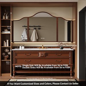 Espejo Inteligente Retro de Nogal <span class=keywords><strong>para</strong></span> <span class=keywords><strong>Baño</strong></span>, Mueble de <span class=keywords><strong>Diseño</strong></span> Premium, Ecológico, Resistente al Agua, Estilo Clásico <span class=keywords><strong>para</strong></span> Baños Modernos - Product Image 6