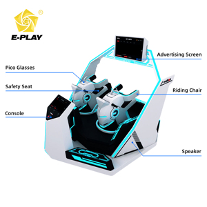 Simulateur de vol <span class=keywords><strong>VR</strong></span> Eplay 2026, montagnes russes intérieures <span class=keywords><strong>en</strong></span> fibre de verre, machine de jeu d'arcade 2 places avec 22 films, théâtre volant 9D/12D - Product Image 3