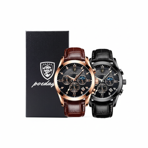 Orologio da polso Vintage analogico da uomo classico in pelle retrò orologio da tasca - Product Image 1