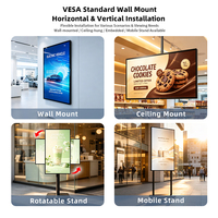 Pantalla LCD de 43 Pulgadas y 700 Nits de Alto Brillo para Escaparates, con Marco Ultrafino, para Montaje en Pared, para Publicidad