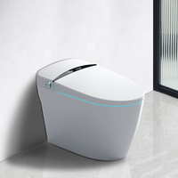 WC intelligent électrique automatique avec bidet intégré, couleur blanche, à poser au sol, ouverture automatique