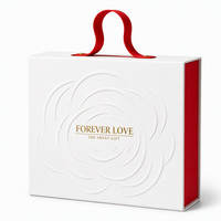 Boîte d'emballage cadeau haut de gamme personnalisable en carton gris en forme de livre avec dorure à chaud et fermeture magnétique pour bijoux
