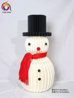 Décorations de Noël en papier épais pliable en nid d'abeille, fête festive, Père Noël, sapin de Noël, bonhomme de neige, lanterne, boule de fleurs en papier