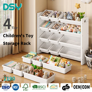 Organizzatore per Giocattoli per Bambini con 12 Contenitori in Plastica, Contenitori Rimovibili per Sala Giochi, Camera da Letto, Mobili per Bambini - Product Image 1