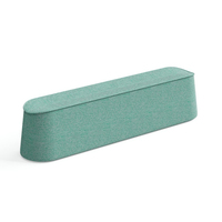 Ensemble de mobilier de bureau modulaire moderne et écologique, banquette ottoman sectionnelle rembourrée en tissu coloré pour bureau à domicile et salon