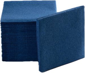 Serviettes d'invité jetables en lin bleu Serviettes en <span class=keywords><strong>papier</strong></span> <span class=keywords><strong>Serviette</strong></span> en <span class=keywords><strong>papier</strong></span> douce et absorbante pour la fête de <span class=keywords><strong>mariage</strong></span> <span class=keywords><strong>Papier</strong></span> Airlaid coloré - Product Image 1