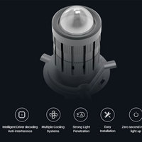 Mini projecteur LED H4 H6 BA20D R2 P45T, ampoule de phare LED pour moto, scooter, blanc, jaune, 12V 24V 48V, Luces Led Moto