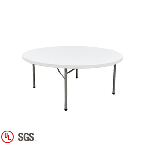 Tavolo Rotondo Pieghevole in Plastica Bianca <span class=keywords><strong>da</strong></span> 6 Piedi per 10 Persone, per Eventi all'Aperto, Vendita all'Ingrosso - Product Image 4