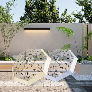 Nouveau stock <span class=keywords><strong>parapluie</strong></span> transparent avec conception de <span class=keywords><strong>motif</strong></span> de <span class=keywords><strong>chien</strong></span> chat mignon contrôle semi-automatique voyage en plein air - Product Image 6