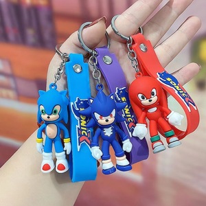 Wowei Anime hérisson Sonic <span class=keywords><strong>souris</strong></span> caoutchouc lumière porte-clés dessin animé poupée Kawaii Mini Figure série <span class=keywords><strong>super</strong></span>-héros bande dessinée porte-clés - Product Image 4