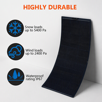 Panneau solaire flexible 600W, 4 panneaux de 150W, panneaux solaires flexibles adhésifs légers, panneaux photovoltaïques flexibles pour le camping, la tente