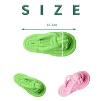 Jouet en corde pour chien, pantoufle en coton, résistant aux morsures, nettoyage des dents, couleur bonbon, tressé, jouets interactifs à mâcher pour animaux de compagnie