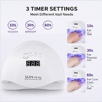 Lampe UV LED professionnelle 130W en alliage d'aluminium à double longueur d'onde avec plaque inférieure amovible pour le séchage du gel à domicile