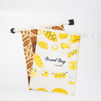 Sac à pain réutilisable en coton recyclé RPET écologique, pliable, personnalisable, pour le stockage des aliments frais et les courses