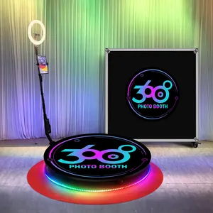 Toptan yeni özellikler ücretsiz aksesuarlar Shenzhen 360 fotoğraf kabini Led Photobooth 360 Spinner doğum günü için fotoğraf kabini Dhl