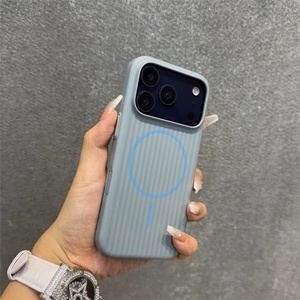 Funda Magnética Mate de Alta Calidad con Rayas para iPhone 17 14 15 16 Pro Max, Ultra Delgada, Rígida, Resistente a Impactos - Product Image 6